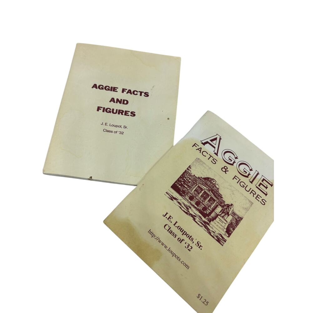 Aggie Facts and Figures Texas A&M Class of 1932 2 Books